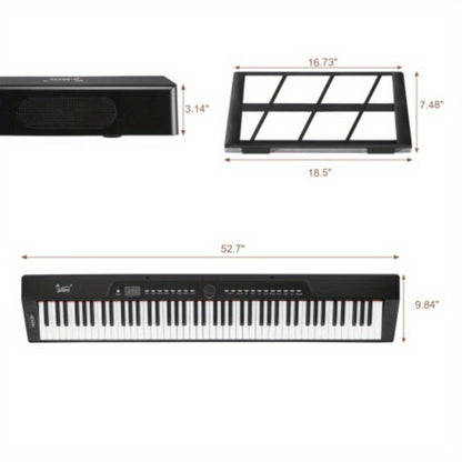 Digital Piano, Portable, Stereo, 88-Key, Semi-Weighted, Hammer for Piano Lessons detail image - detail view 7