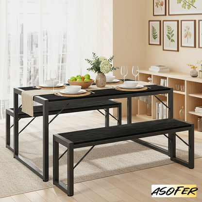 Dining Table Set shown in the Black option