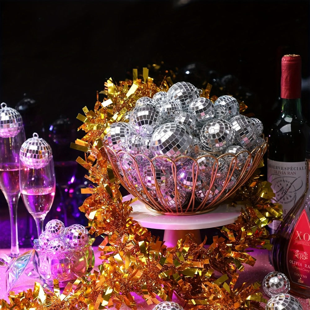 Disco Ball Decoration, 74pcs, Different, Sizes for Disco-Themed Parties detail image - detail view 3