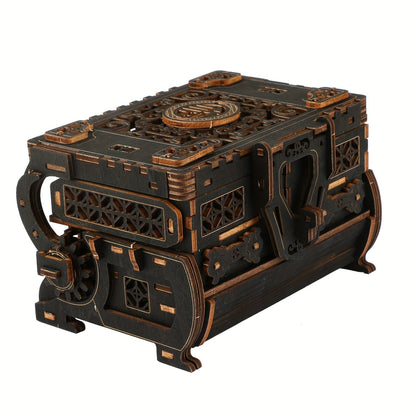 DIY Craft Kit - 3D Wooden Jewelry Box Puzzle Woodworking Handcrafted Elegant Storage for - product detail view 8