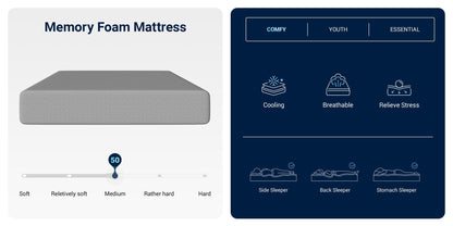 Double-Sided Bamboo Mattress with Memory Foam for Bedroom Comfort and Support detail image - detail view 25
