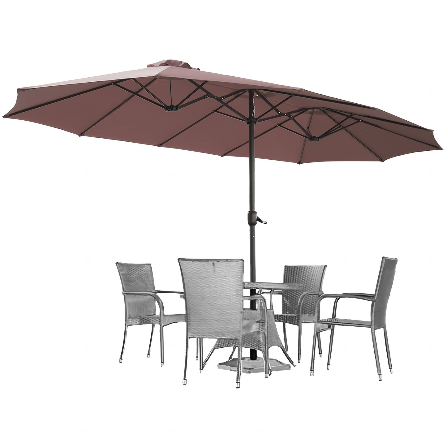 Patio Umbrella shown in the Brown option