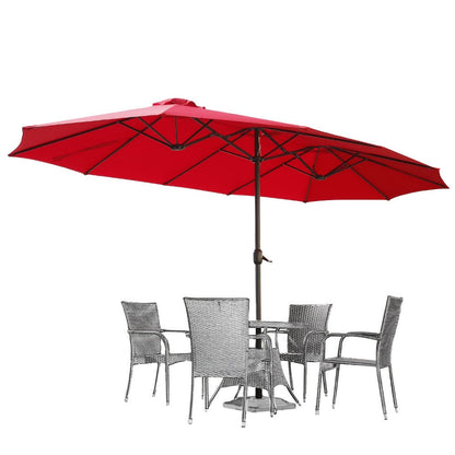 Double-Sided Patio Umbrella, Backyard Sun Shade for Outdoor Shade and Protection detail image - detail view 3