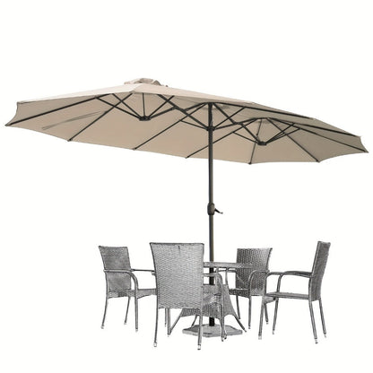 Double-Sided Patio Umbrella, Backyard Sun Shade for Outdoor Shade and Protection detail image - detail view 5