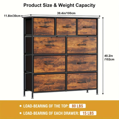 Dresser shown in the Nature, 9 Drawers option