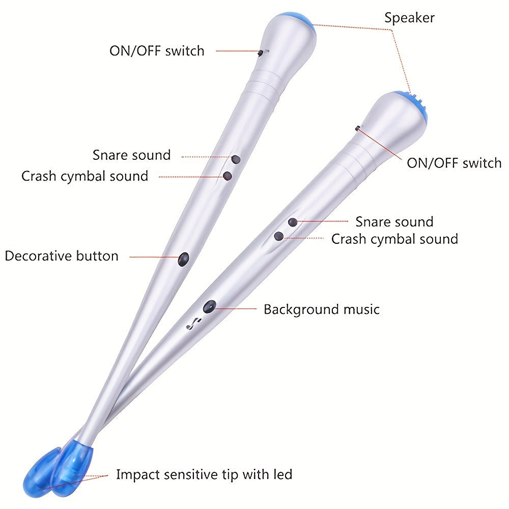 Drum Stick Set, Portable, 36V, Leisure, entertainment, party for Practice and Performance detail image