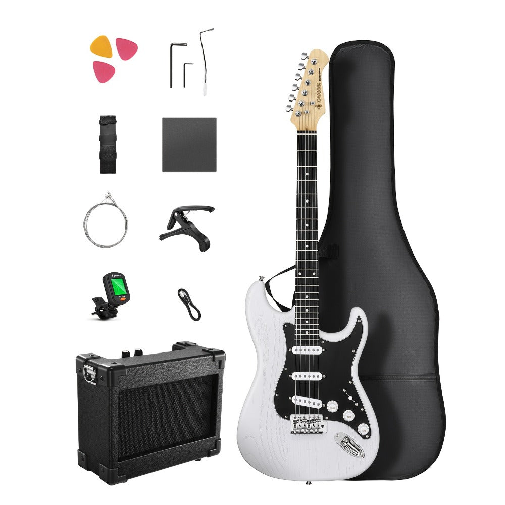 DST-80 Full Size Electric Guitar Kit with SSS Pickups and Amplifier detail image - detail view 11