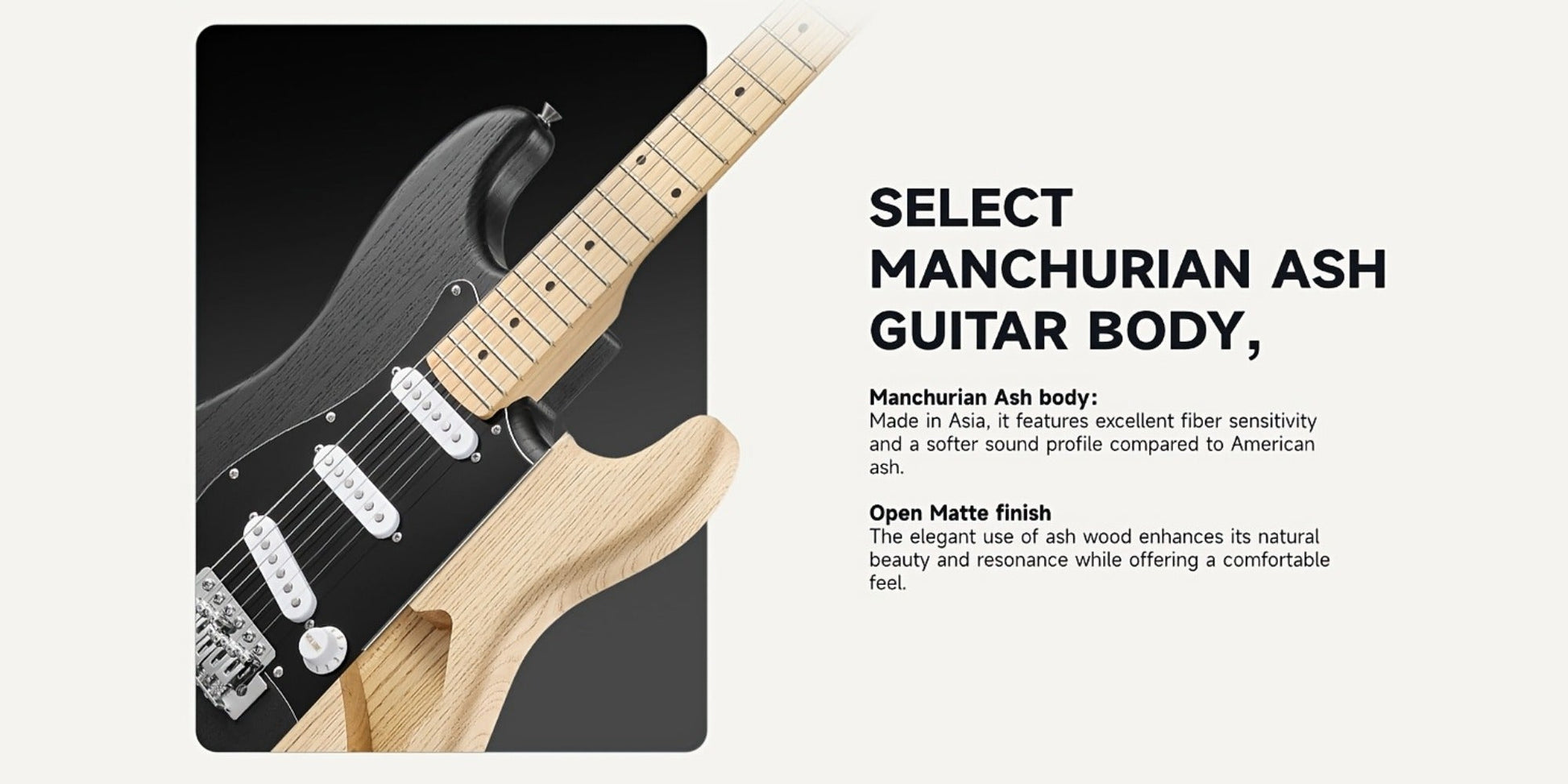 DST-80 Full Size Electric Guitar Kit with SSS Pickups and Amplifier detail image - detail view 19