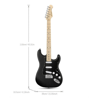 DST-80 Full Size Electric Guitar Kit with SSS Pickups and Amplifier detail image