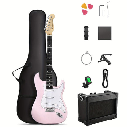 DST-80 Full Size Electric Guitar Kit with SSS Pickups and Amplifier detail image - detail view 3