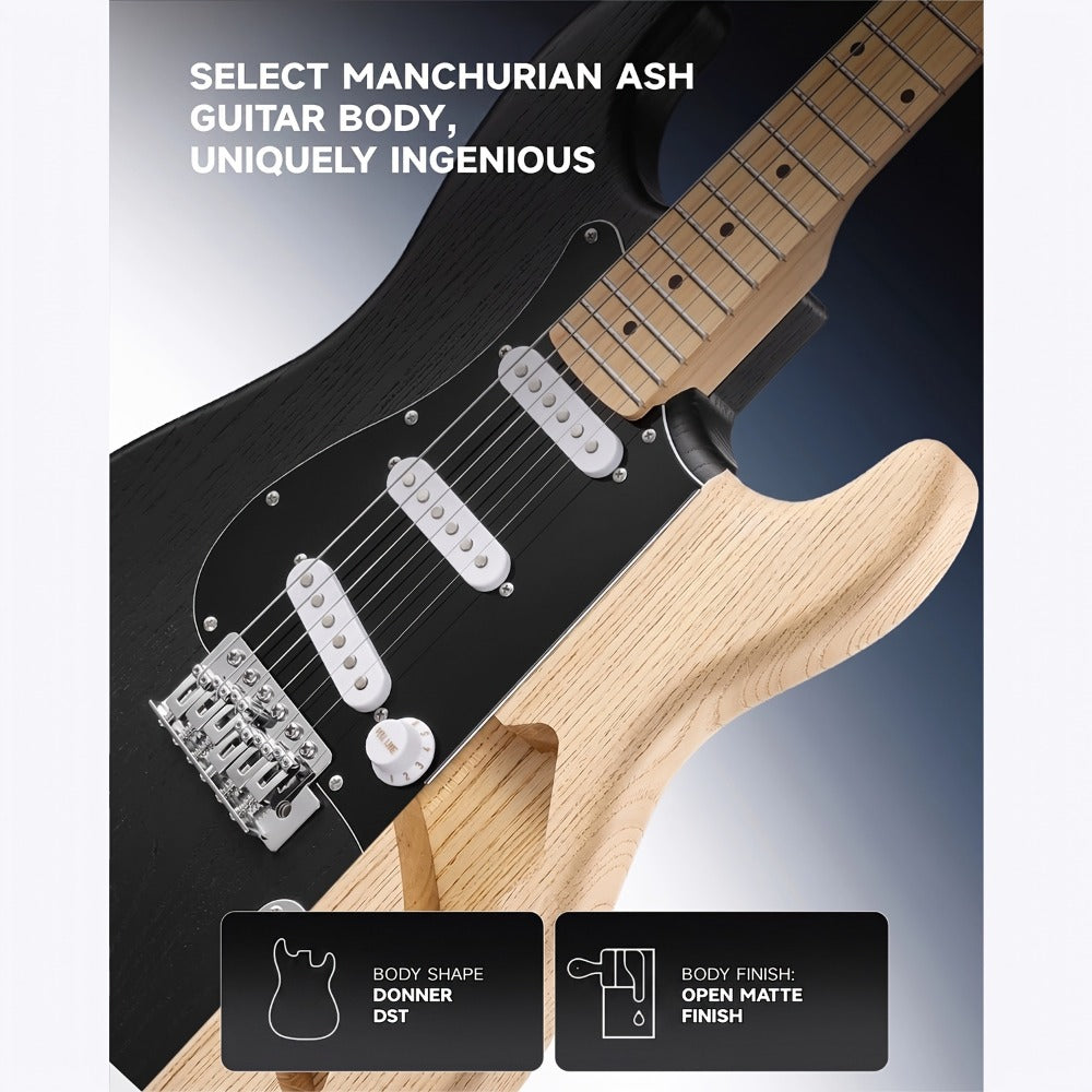 DST-80 Full Size Electric Guitar Kit with SSS Pickups and Amplifier detail image - detail view 8