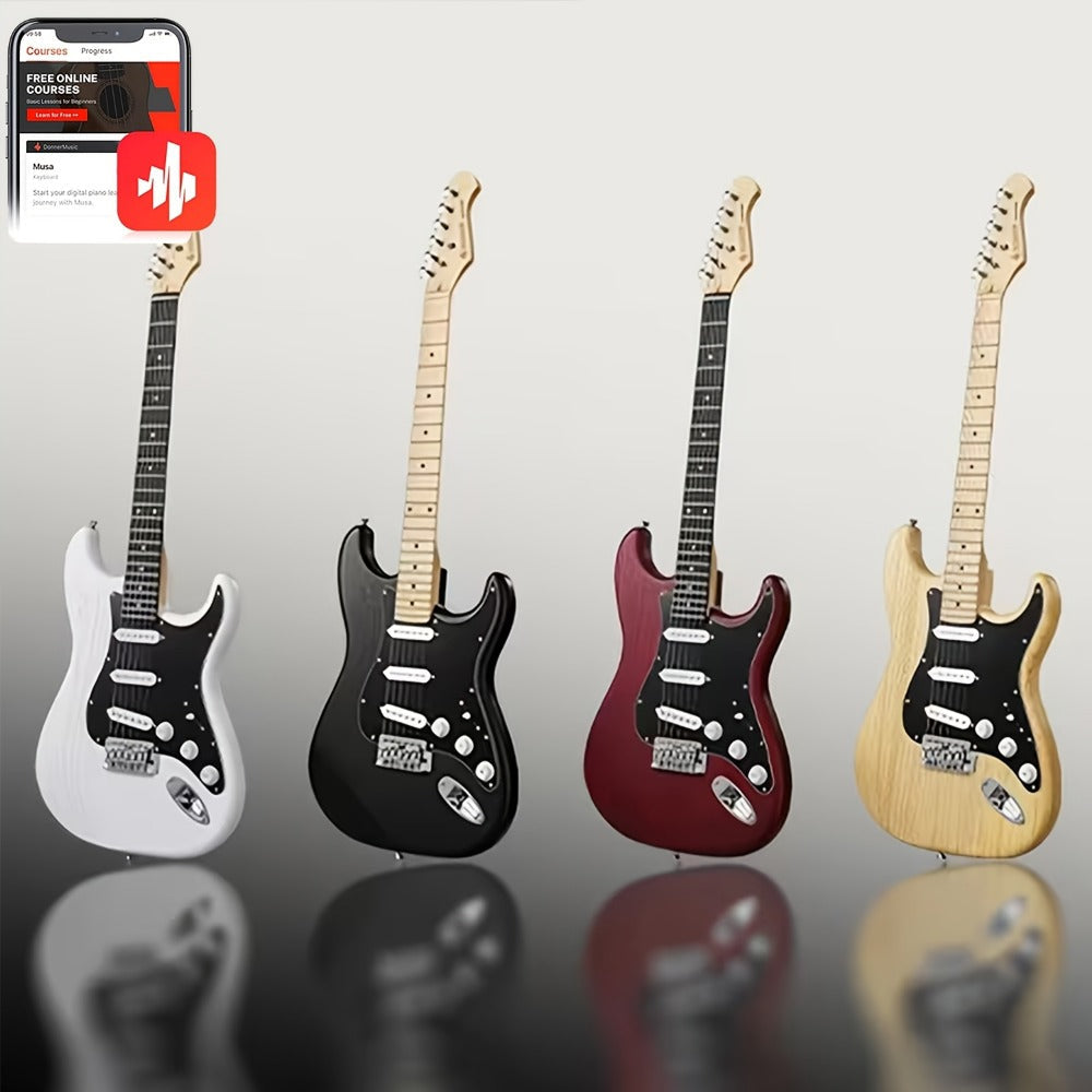 DST-80 Full Size Electric Guitar Kit with SSS Pickups and Amplifier shown in the main product view