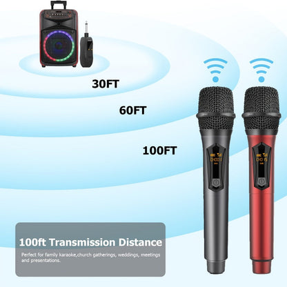 Dual Wireless Handheld Microphone System with Rechargeable Receiver detail image - detail view 6