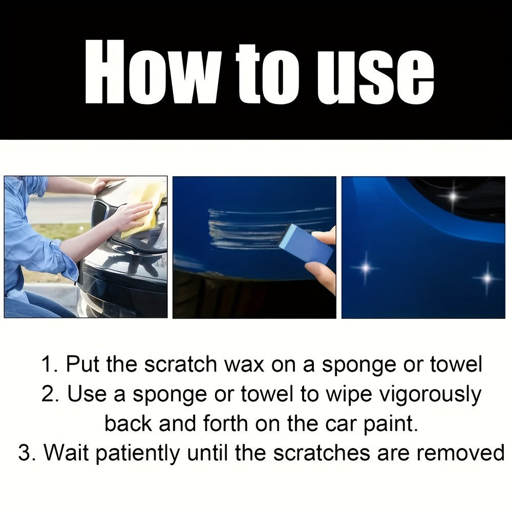 Car Scratch Remover Wax 2-Pack – Liquid Formula for Fine Surface Scratch Repair on Cars, RV, Trucks & Motorcycles