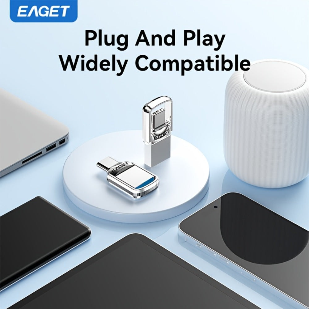 USB Flash Drive EAGET Dual-Ended Type-C to USB 3.2 Memory Stick with 32GB, 64GB or 128GB Capacity