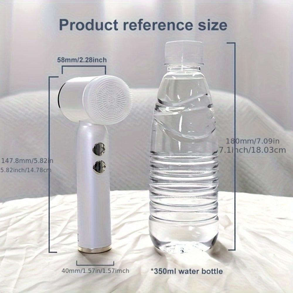 EMS Microcurrent Face Massager Device V-Face Lifting Double Chin Reducer Neck Rejuvenation 6-in-1 Brush Heads for Home or Salon Spa Use