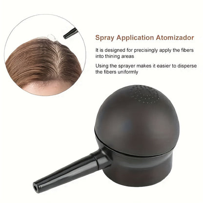 Hair Thickening Fibers Set 2-in-1 with Applicator Spray - Instant Volume & Fuller Look for Thinning Hair