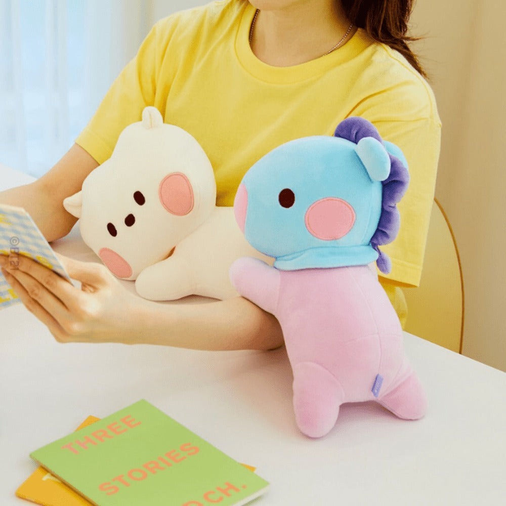 BT21 Minini Lying Cushion Official Plush Pillow Stuffed Character Cushion for BTS ARMY Fans for Entryways, Bedrooms and Living Spaces