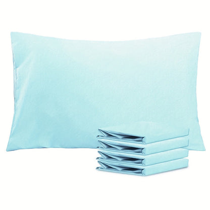 Pillowcases 4 Pack Queen 20x30 – Brushed Microfiber Soft Wrinkle-Free Fade-Resistant Envelope Closure Solid Color 32 Colors