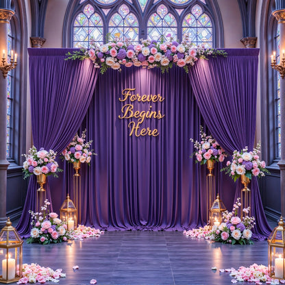 4-Pack 5x10ft Elegant Spandex Photography Backdrop | Wear-Resistant, Wrinkle-Free, Soft & Opaque Party Decoration Banners for Weddings