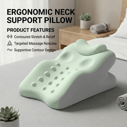 Memory Foam Cervical Support Pillow – Ergonomic Side & Back Sleeper Pillow with Breathable Cover | Multi-Functional Neck & Lumbar Support