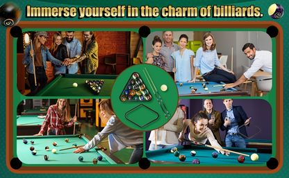 20-Piece Pool Ball and Cue Set with 16 Graphic Billiard Balls, Two Cues and Two Ball Racks