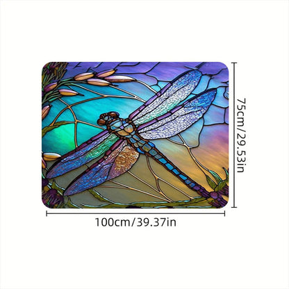 Anti-Slip Rubber Cargo Liner for SUV & Sedan – Dragonfly Floral Design Trunk Floor Mat | Heat Resistant Non-Slip Car Cargo Pad