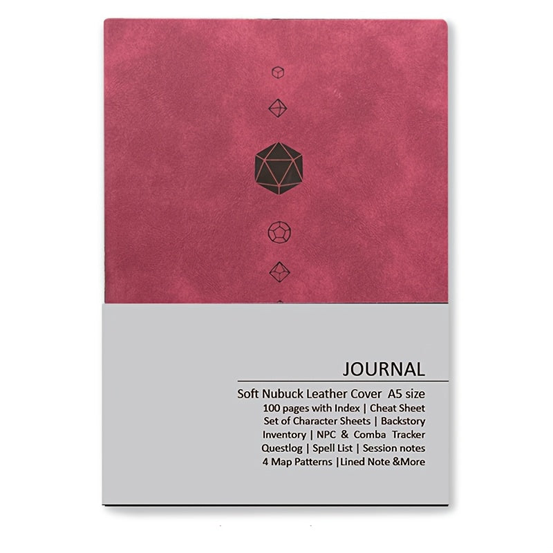 DnD Campaign Journal for D&D 5e & 5R Players, RPG Notebook with Character Sheets, Spell Tracker, Quest Log