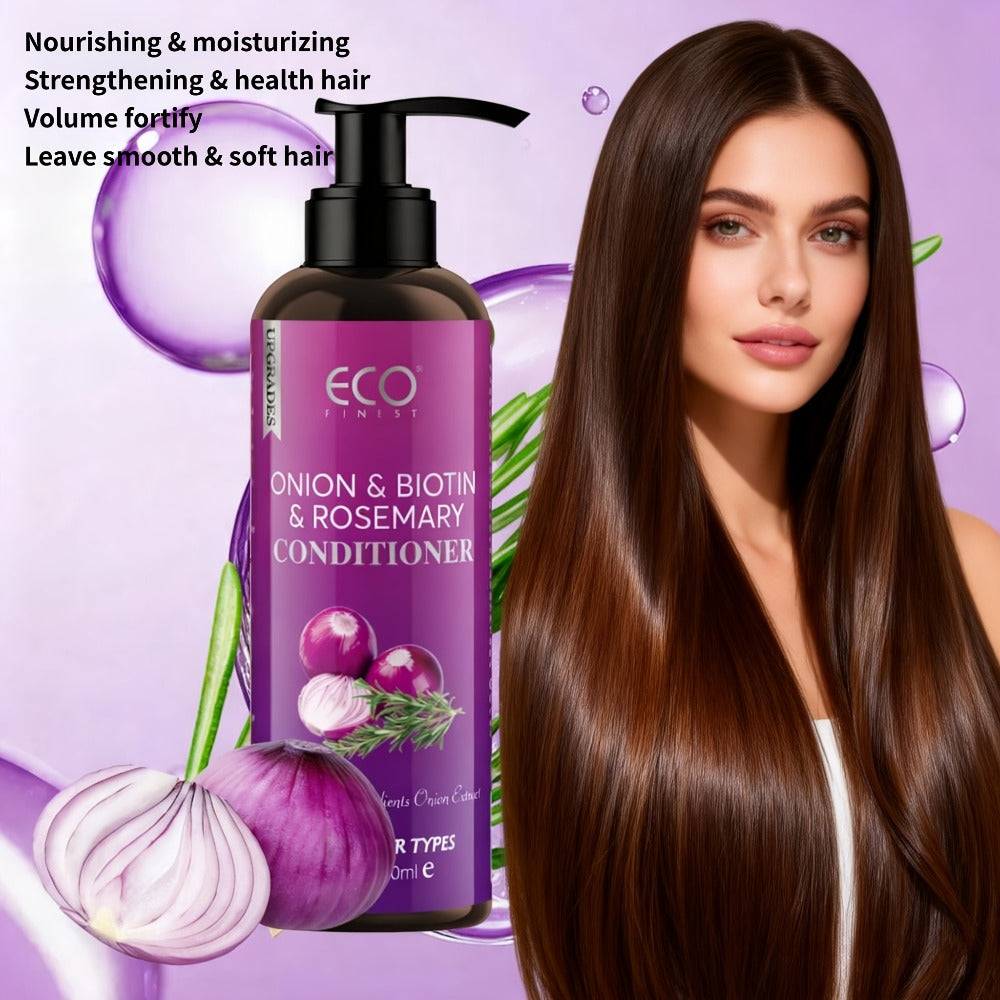 Shampoo and Conditioner Set Biotin & Rosemary with Onion Extract & Jojoba Oil – Hydrating Oil Control Hair Care for Dry Damaged Hair & Scalp