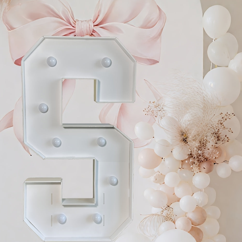 Marquee Letter Lights 3ft LED Light Up Letters for Weddings, Proposals & Celebrations – Cool White Lighted KT Board DIY Display Frame