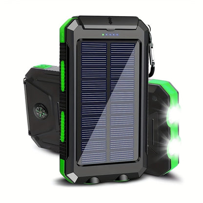 Power Bank Solar 28800mAh or 42800mAh with Wireless Charging, Four Cables and Dual Flashlights