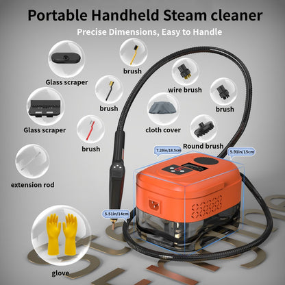 Handheld Steam Cleaner High Pressure 9-Gear Adjustment & LCD Display, 1200ml Water Tank for Home Cooking, Dining and Outdoor Meals