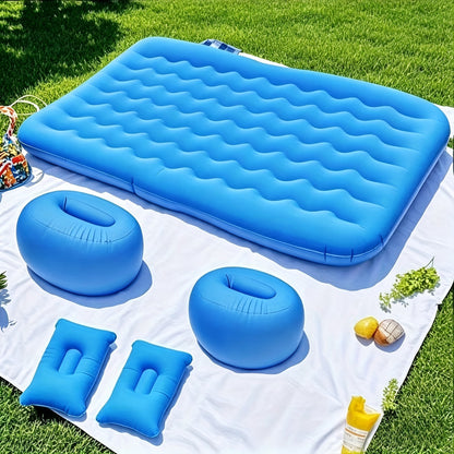 SUV Air Mattress Inflatable Car Bed Portable Camping Mattress Universal Flocked Blow Up Bed for SUV Trunk Back Seat with Storage Bag Repair