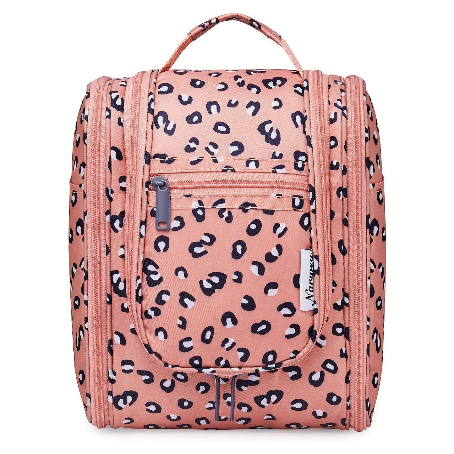 Toiletry Bag Hanging Large-Capacity Makeup Organizer with Hook, Multiple Compartments and 16 Print Options