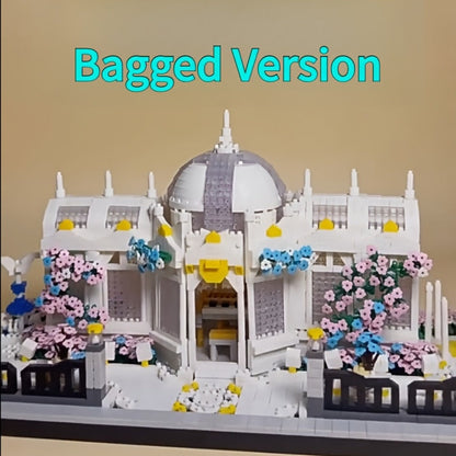 6700-Piece Garden Plaza Building Block Model in Boxed or Bagged Versions with Dome, Flowers and Fence