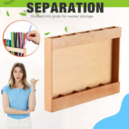 Wooden Straw Holder for Cabinet Door 9.8 Inch Acacia Wood Straw Dispenser Wall Mount Reusable Straw Storage Box for Kitchen Counter Cupboard