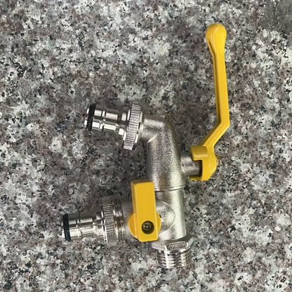 Garden Hose Faucet Dual Outlet Stainless | Outdoor Spigot Sprinkler