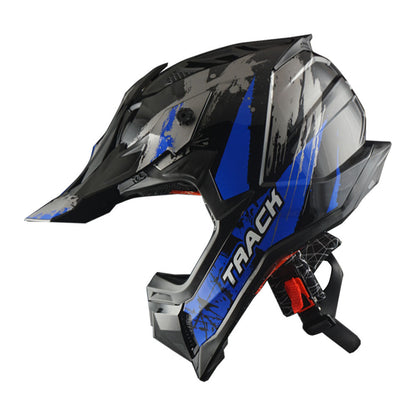 Motorcycle Helmet 1STORM Dirt-Bike Full-Face Shell with Peak Visor, XS-XXL Sizes, Padded Liner and Graphic Styles
