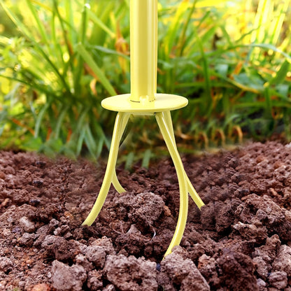 Garden Cultivator Manual Soil Loosener & Scarifier, Heavy-Duty Detachable Ergonomic Handle, Multi-Function Tool for Lawn Aeration