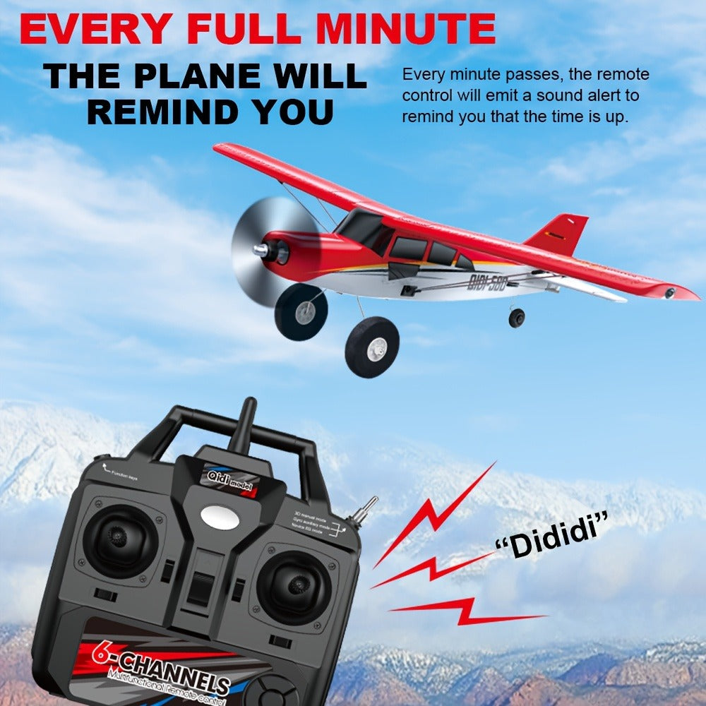 Brushless Fixed Wing RC Plane 6-Channel 6-Axis Gyro 3D Aerobatic Stunts 2 Batteries Included