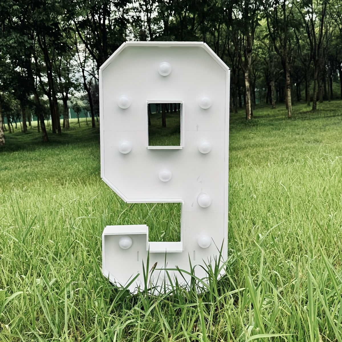 28.7-Inch Warm White LED Numeral Party Display in Paper and PS Foam Board with Seven Model Options