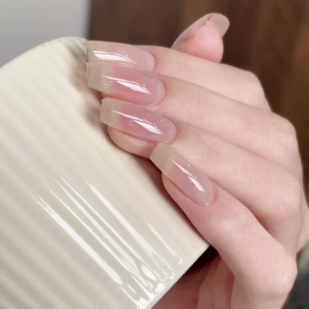 Gel Nail Polish 4-Piece Nude-Pink Frame-Bottle Set with Opaque Shades 05, 06, 08 and 17 for Manicures