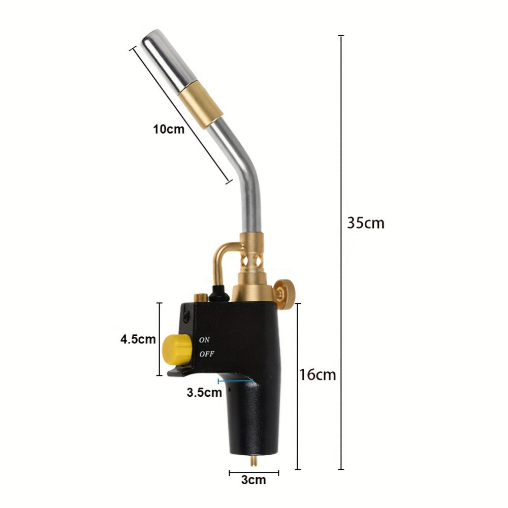 Trigger-Start Propane and MAPP Gas Torch Head with Flame Control, Lock Button and One-Piece Option