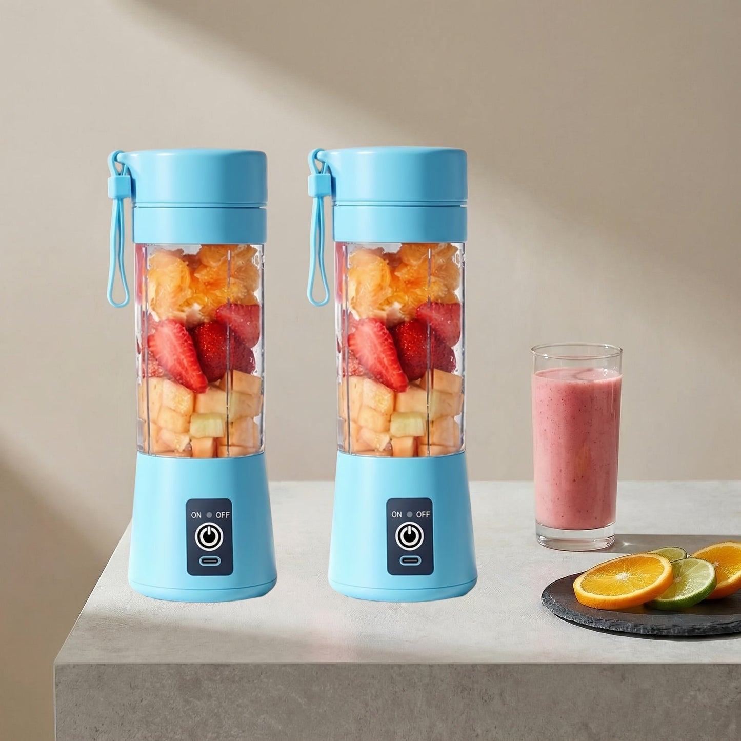 Portable Blender Rechargeable, Mini Personal Juicer for Smoothies, Milkshakes & Juice, USB Charging