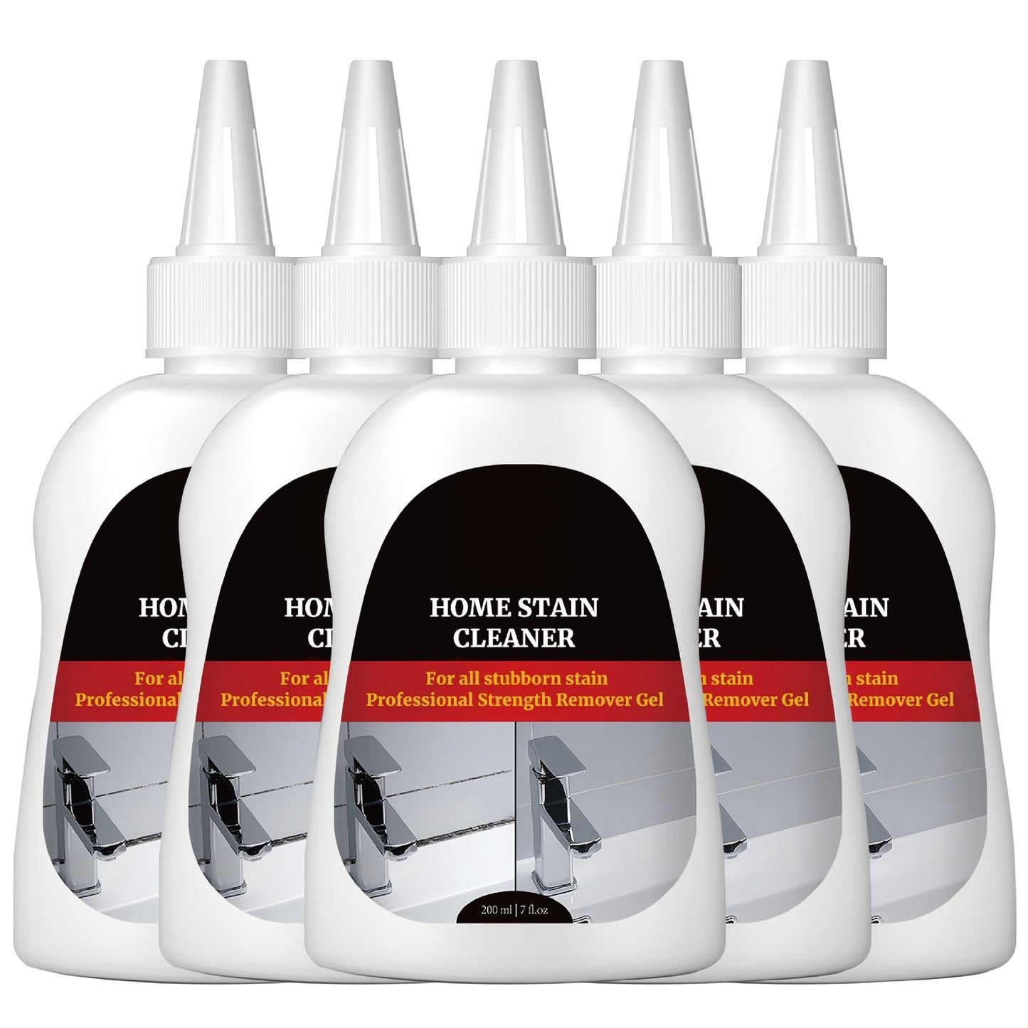 Black Stain Cleaner Gel 7 fl oz (200ml), Cleaning Gel for Washing Machine, Refrigerator, Grout, Sink