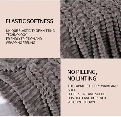 500gsm Heavy Plush Blanket, Ultra Thick Fluffy Blanket for Bed, Sofa & Travel, Baby to Double Size