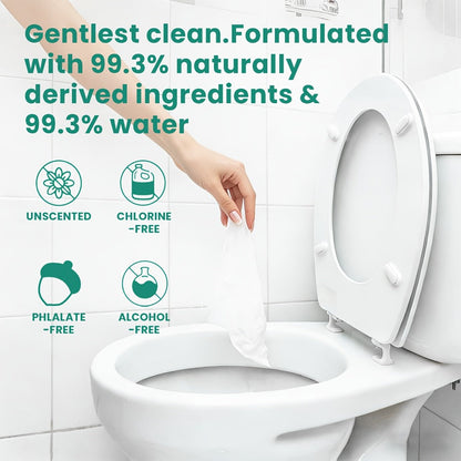 Flushable Wet Wipes Adult XL Unscented No Alcohol Septic Safe Toilet Wipes Portable Family Size for Bathroom Outdoor Camping Travel Hygiene