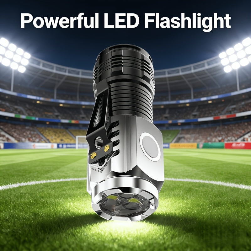 Handheld Flashlight 2 Pack Rechargeable LED, Ultra-Bright Multi-Mode Working Lamp Long Distance
