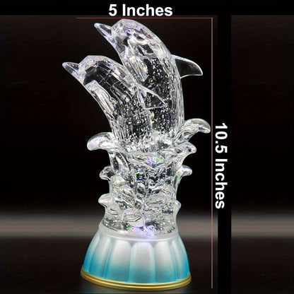 LED Dolphin Figurine Multi-Color Changing Light Home Decor Birthday Gift Bedroom Decoration