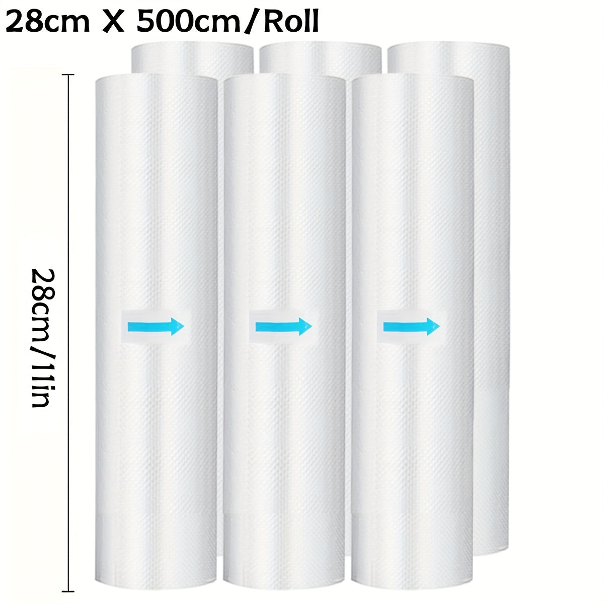 Vacuum Sealer Bags Rolls Diamond Textured Food Saver Bags for Vacuum Sealer Machine for Home Cooking, Dining and Outdoor Meals